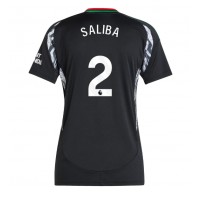 Maglia Calcio Arsenal William Saliba #2 Seconda Divisa Donna 2024-25 Manica Corta